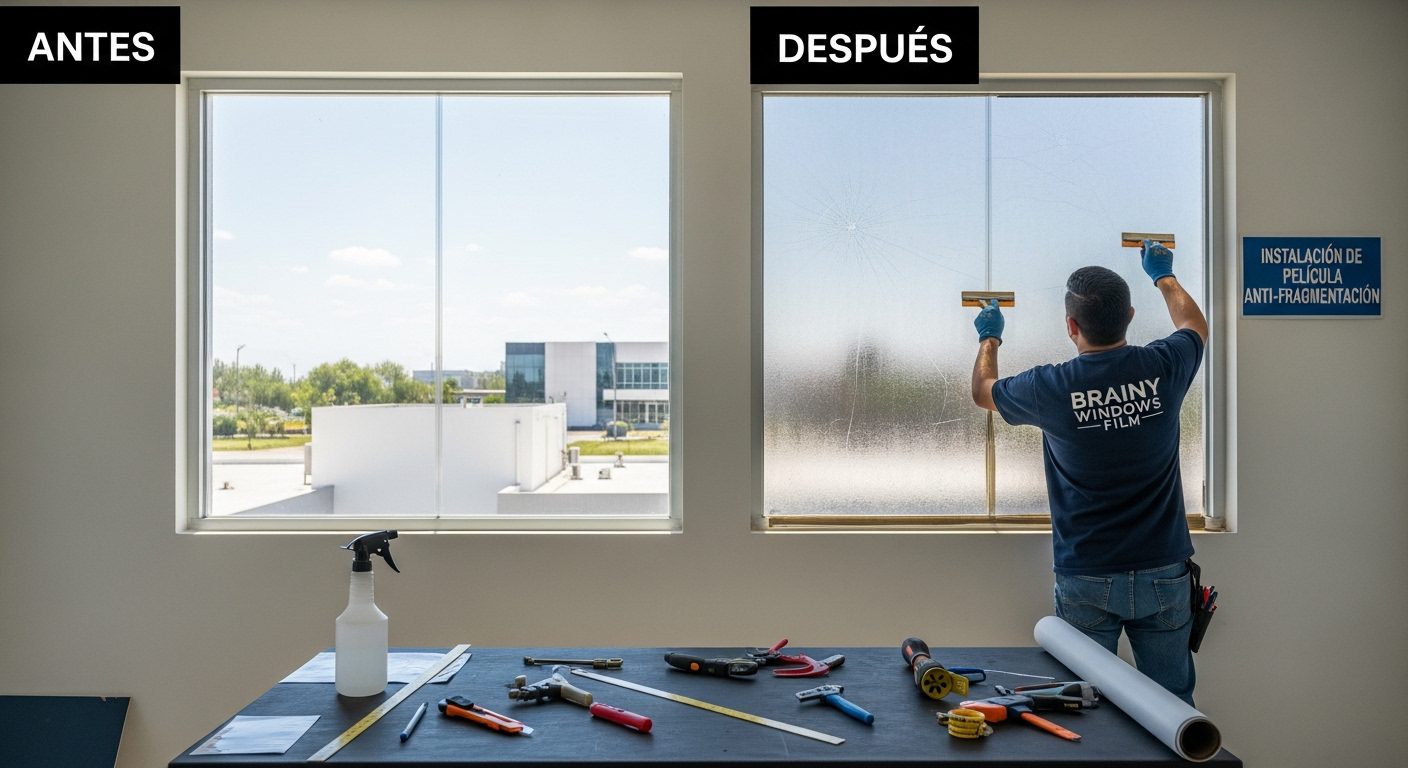 Película Para Ventanas Querétaro 2 Película esmerilada para ventanas en Querétaro: privacidad decorativa