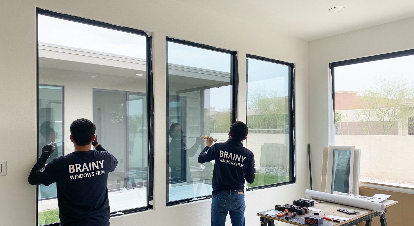 Polarizado espejo 3 Ventana con película reflectiva tipo espejo para control solar