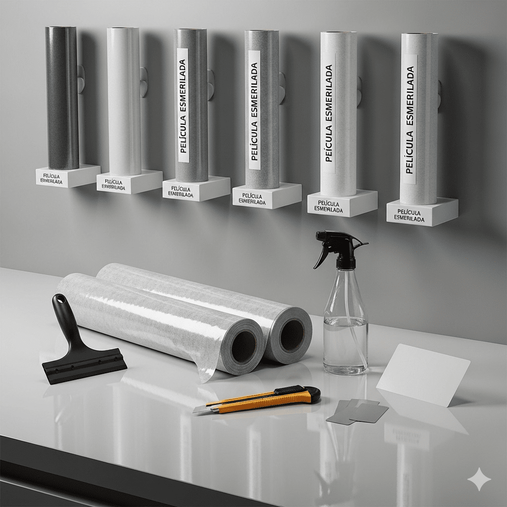 Rollo de película de seguridad y esmerilada para ventanas instalación profesional