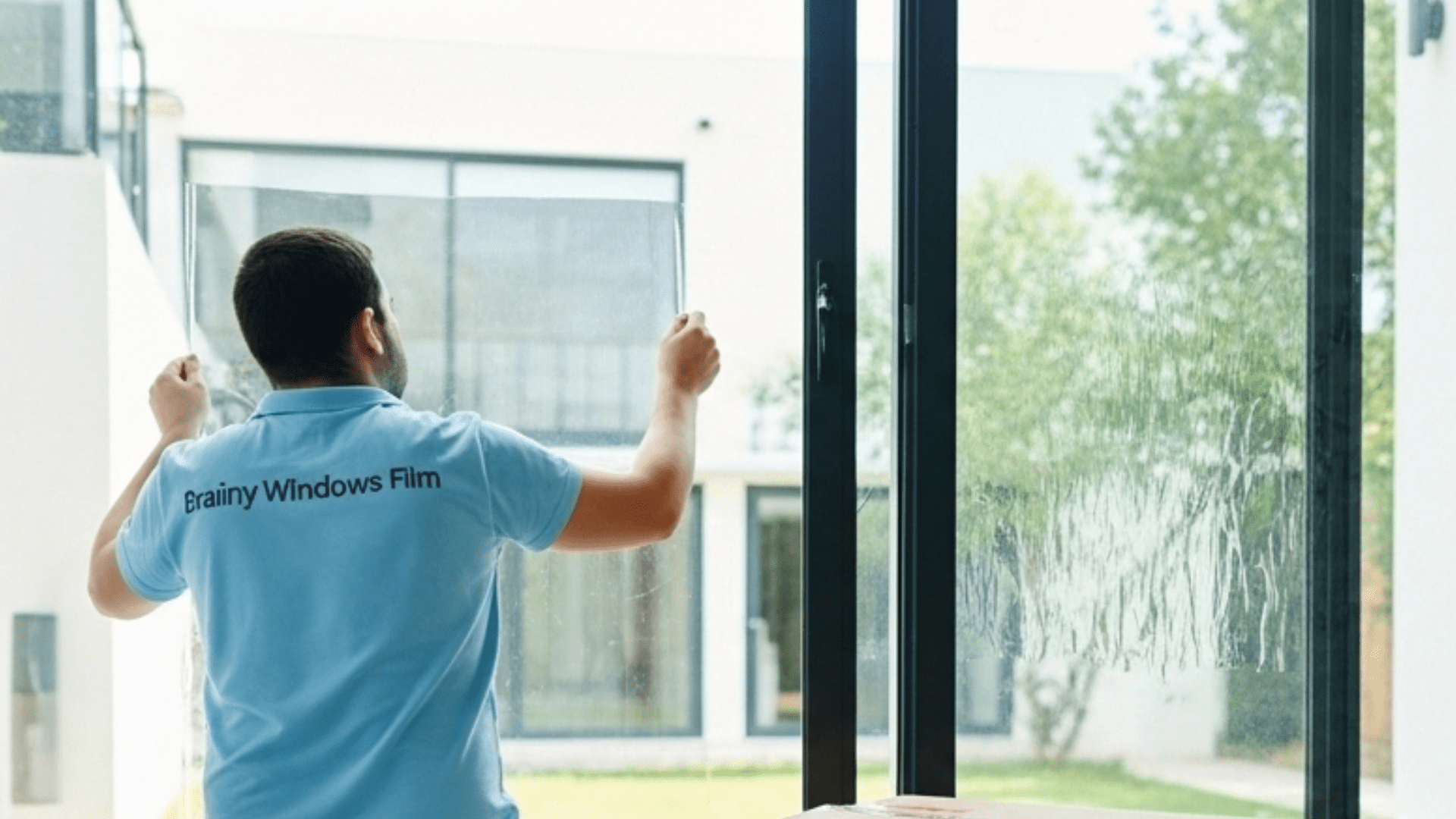 Instalación de película de seguridad para vidrios de casa