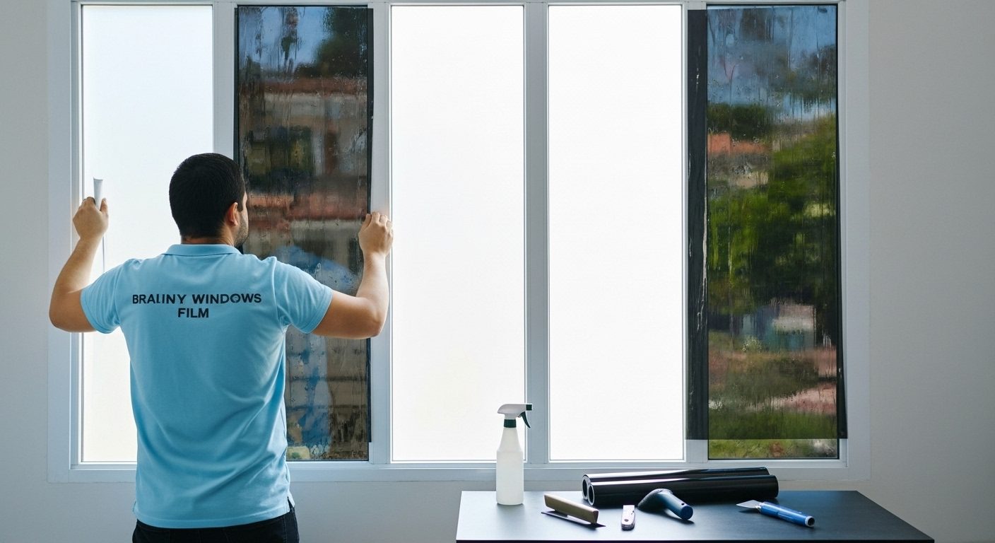 Asesoría sobre precios de película de seguridad para vidrios con ejemplos de instalación.