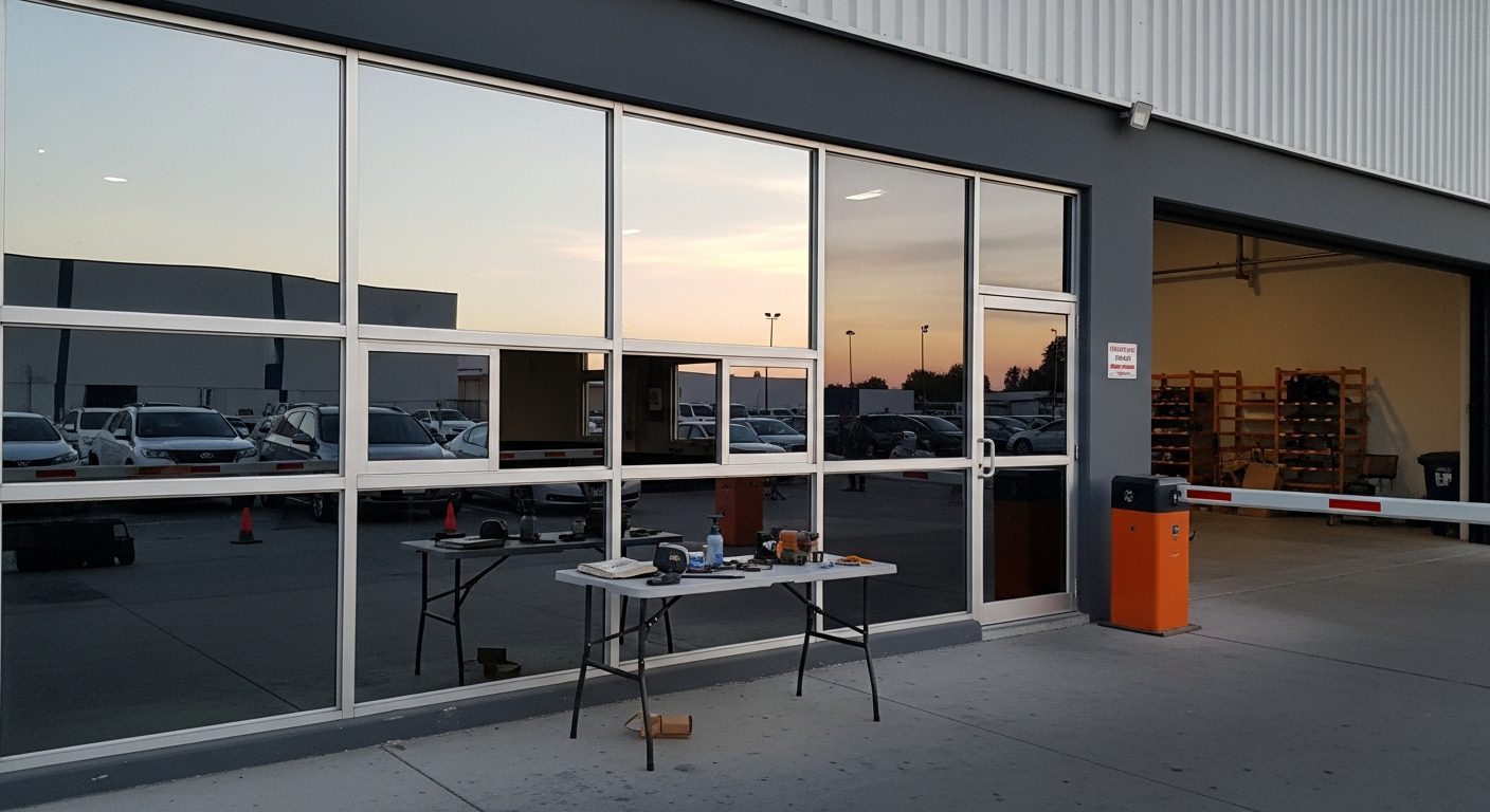 Gráfico comparativo entre película de seguridad transparente y película de control solar