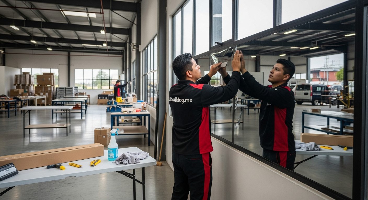 Película espejo unidireccional 3M brinda privacidad en gimnasio