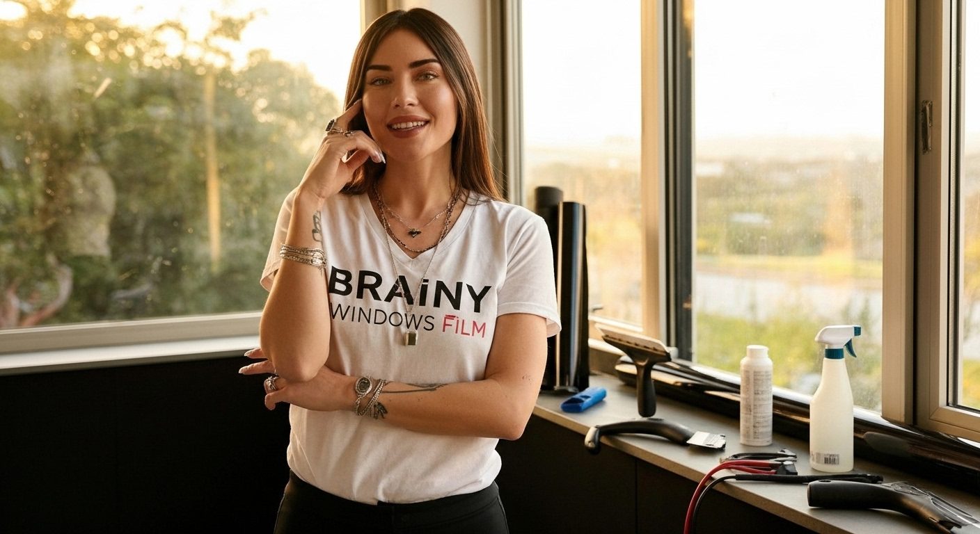 Interior de una casa de campo fresco gracias a la película de control solar.