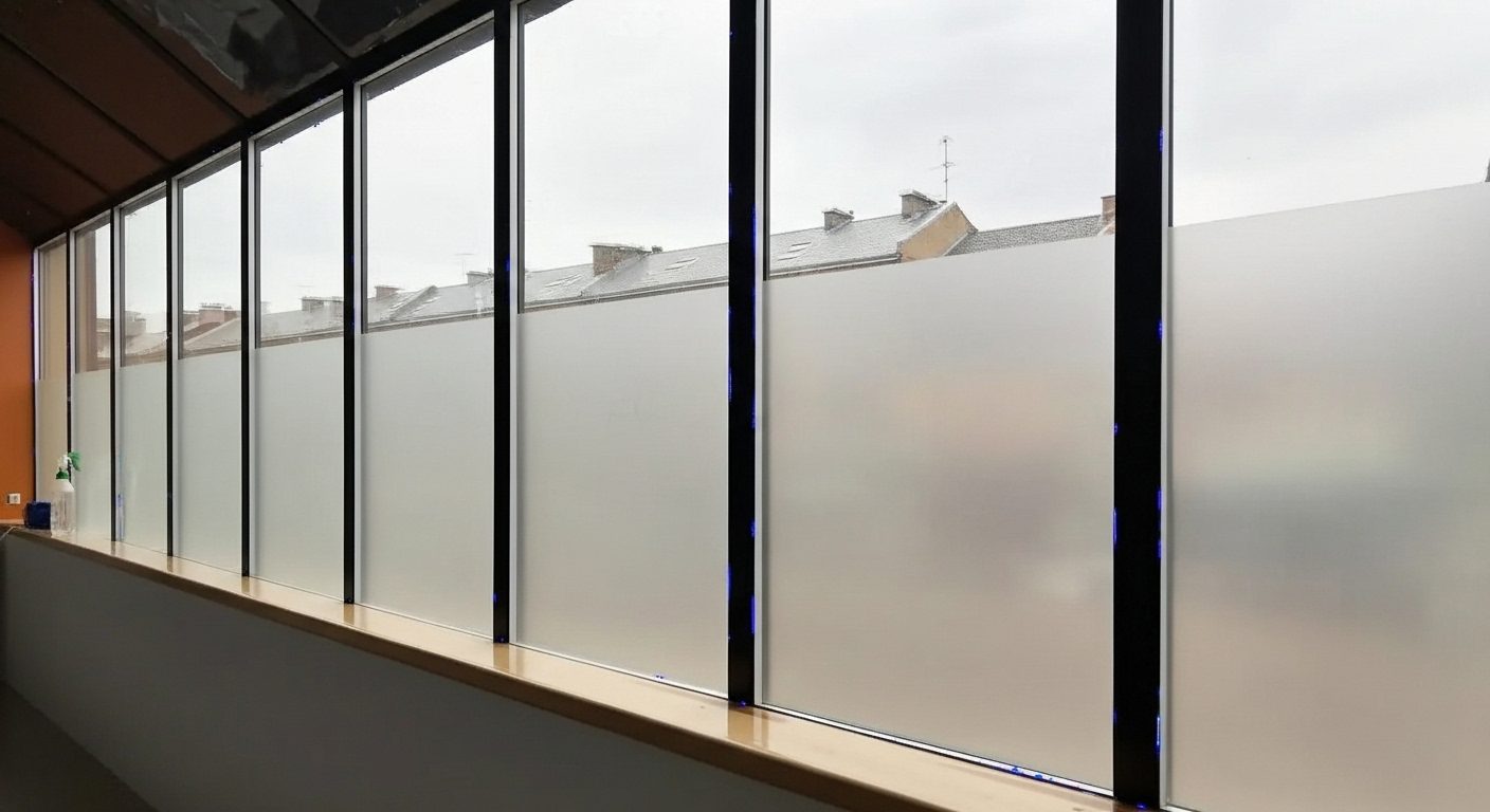 Pasajeros en terminal aérea protegidos del calor solar por película nanocerámica 3M.