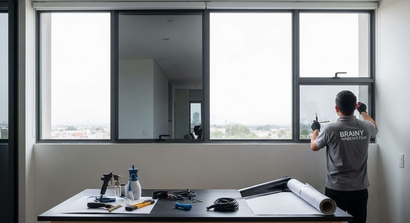 Vidrio reforzado con película de seguridad resistiendo impactos sin desprenderse