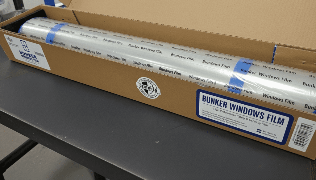 Venta de rollo de pelicula de seguridad transparente.